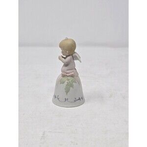 Vtg 1983 Lefton Christopher Collection Praying Girl Angel Porcelain Bell 03562